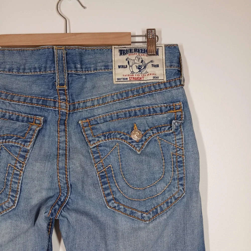True Religion World Tour Jeans Men's 32 Blue Made in USA Denim Straight